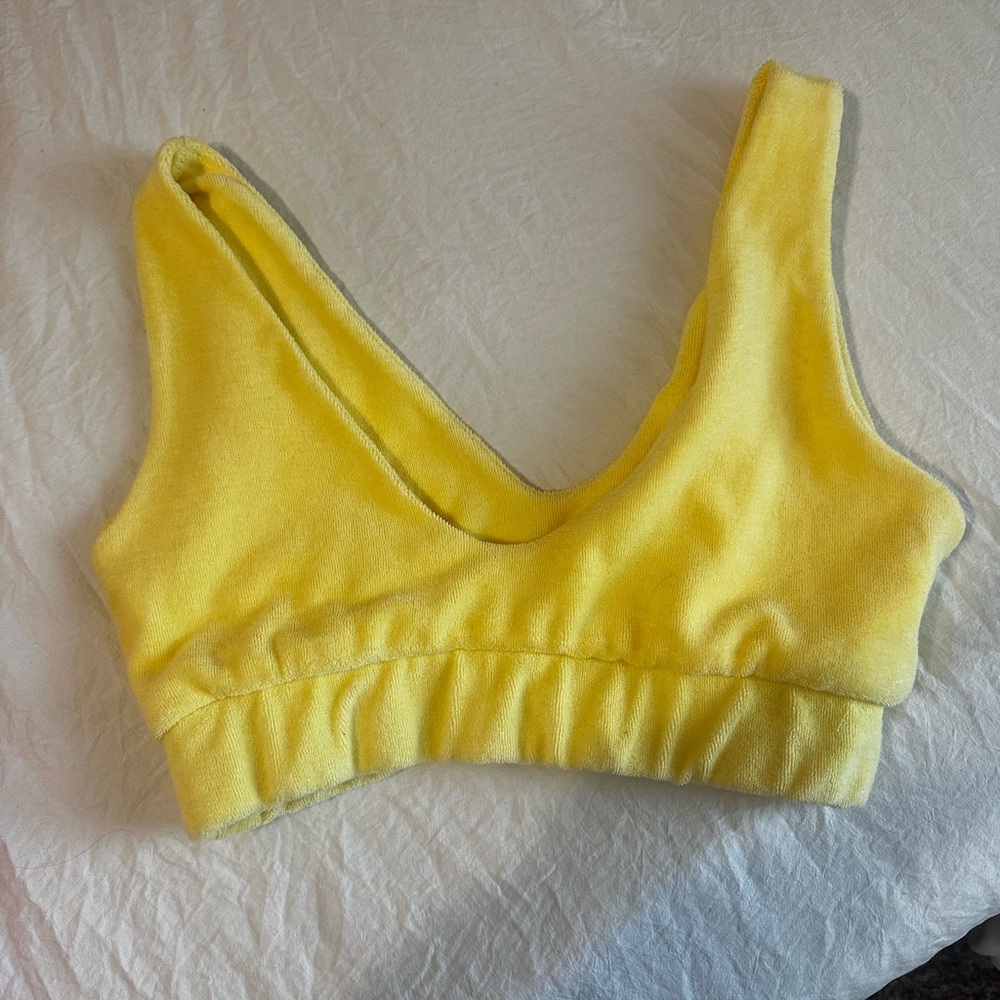 Daily Drills Yellow Crop Top - Picture 2 of 2